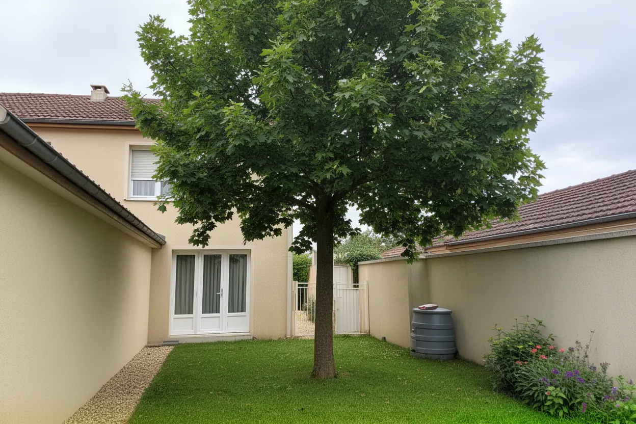 Arbre encombrant avant démontage à Beaumont