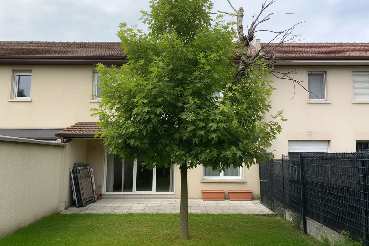 Érable dense avant taille sur cordes à Beaumont